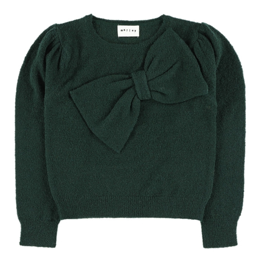 Morley Green Sweater with Bow Detail